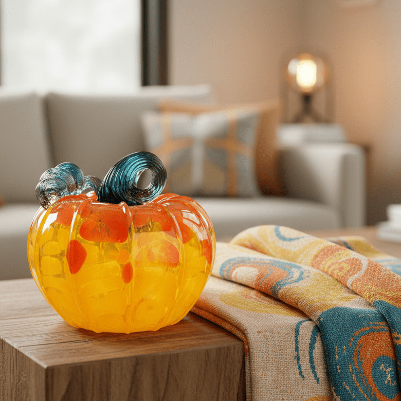 Daily Pumpkin 1256 Squat Gabby Luke Adams Glass Blowing Studio 