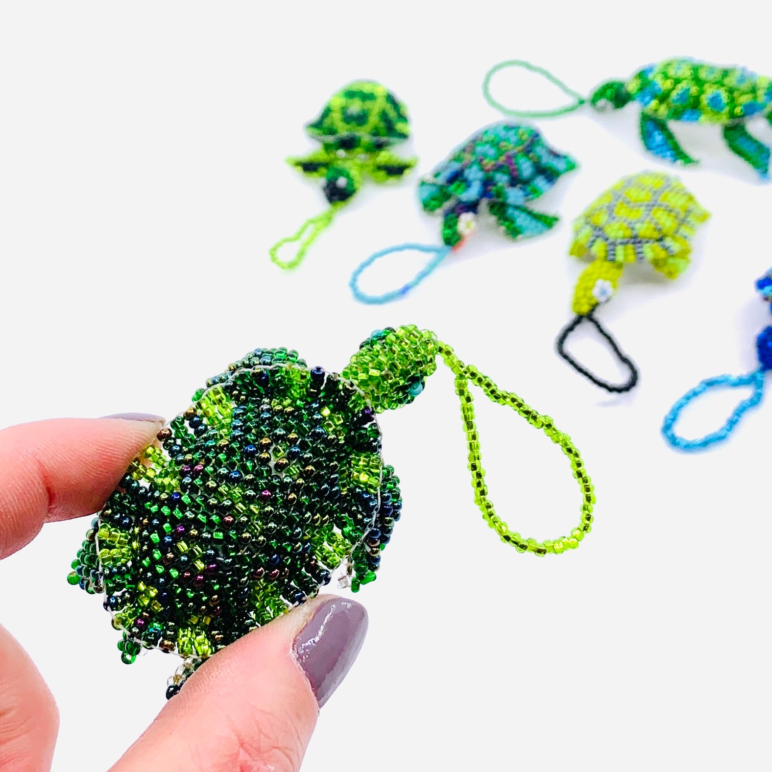 Beaded Turtle Ornament, Assorted Colors