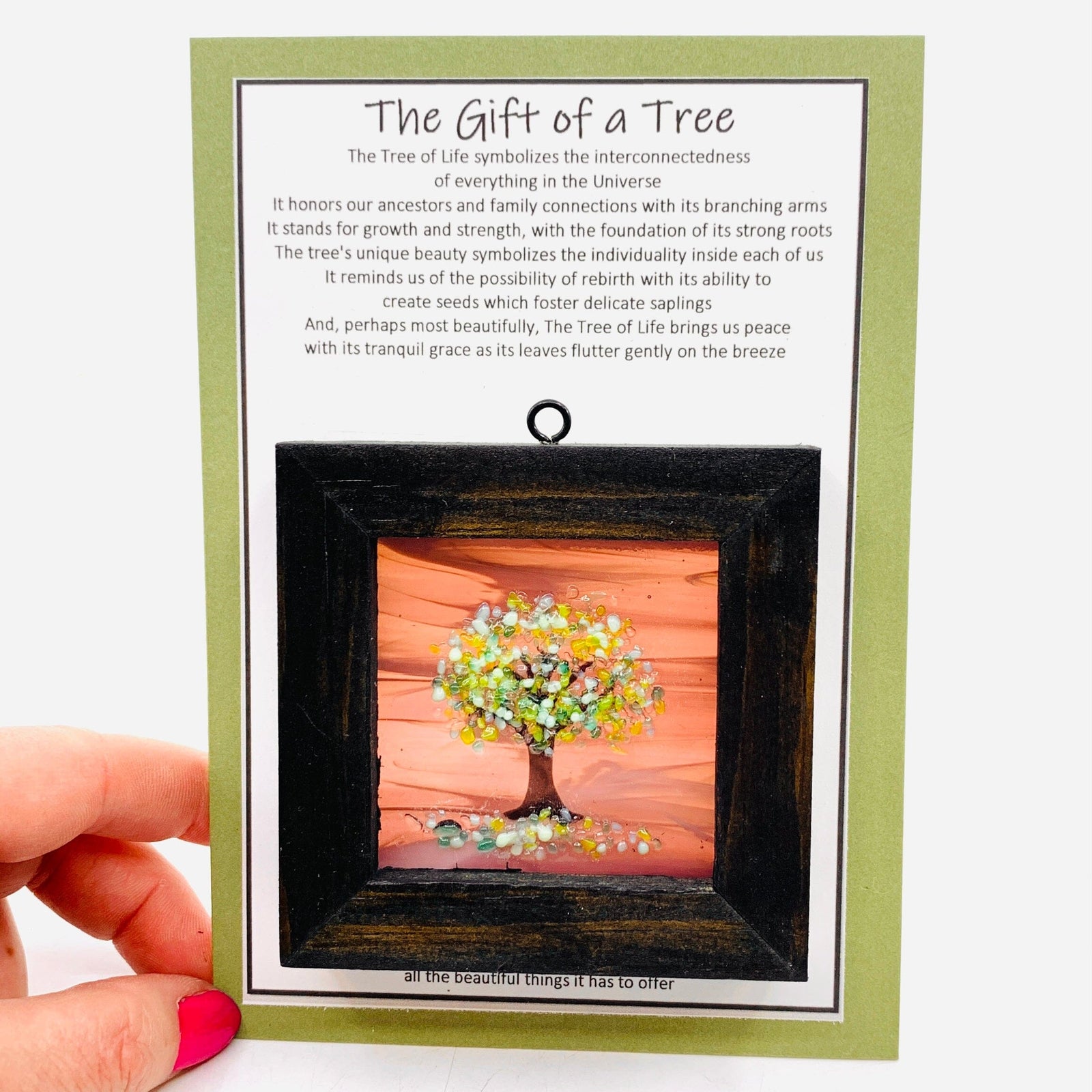 Fused Glass Tree of Life Shadow Box 62 Decor Glimmer Glass Gifts 