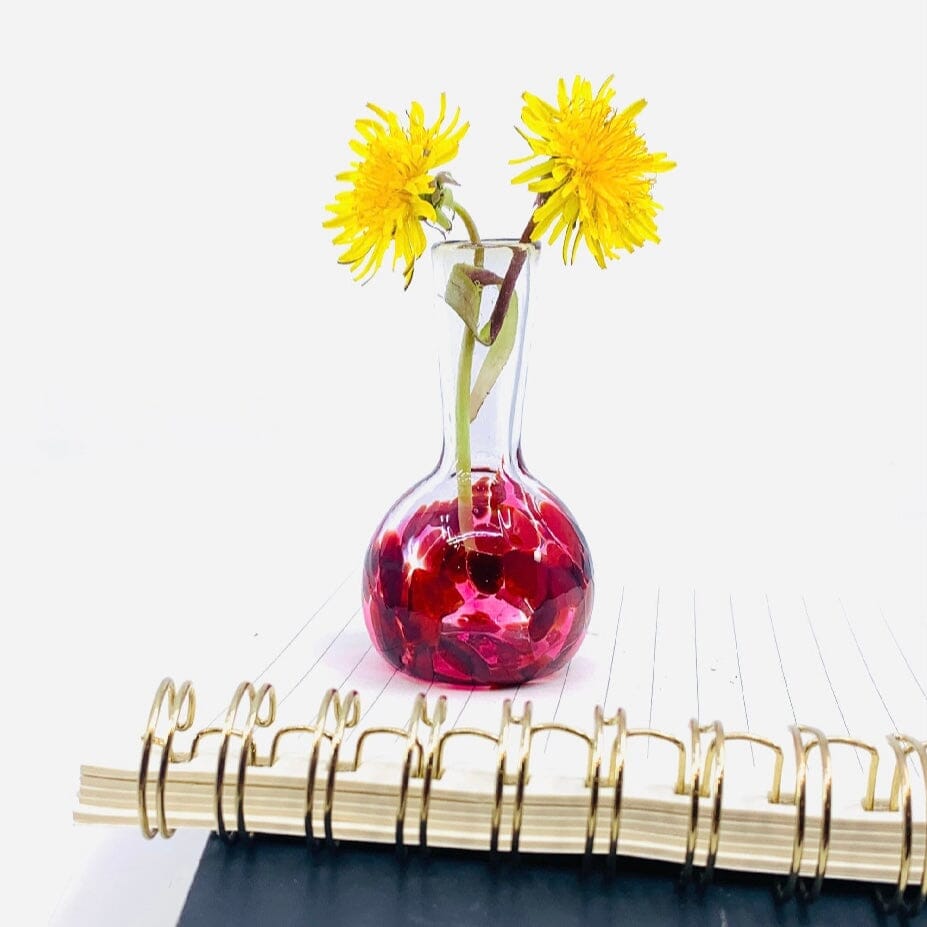 BLACK FRIDAY Assorted Little Dandelion Vases Henrietta Glass 