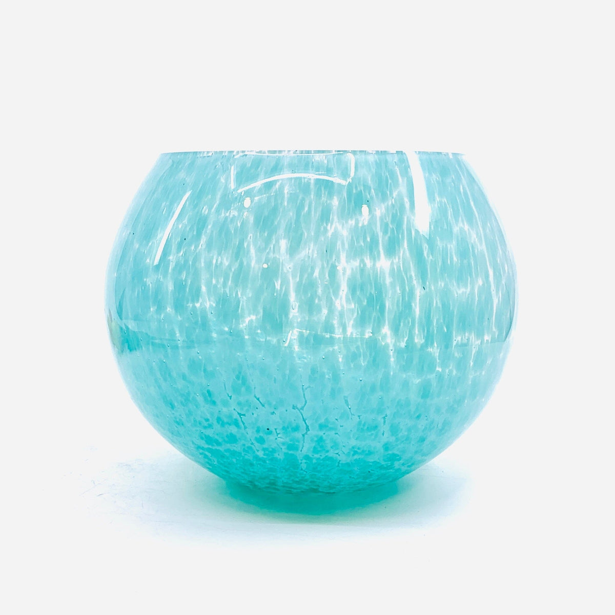 Glass Easter Bowls, Turquoise Diamond Star 