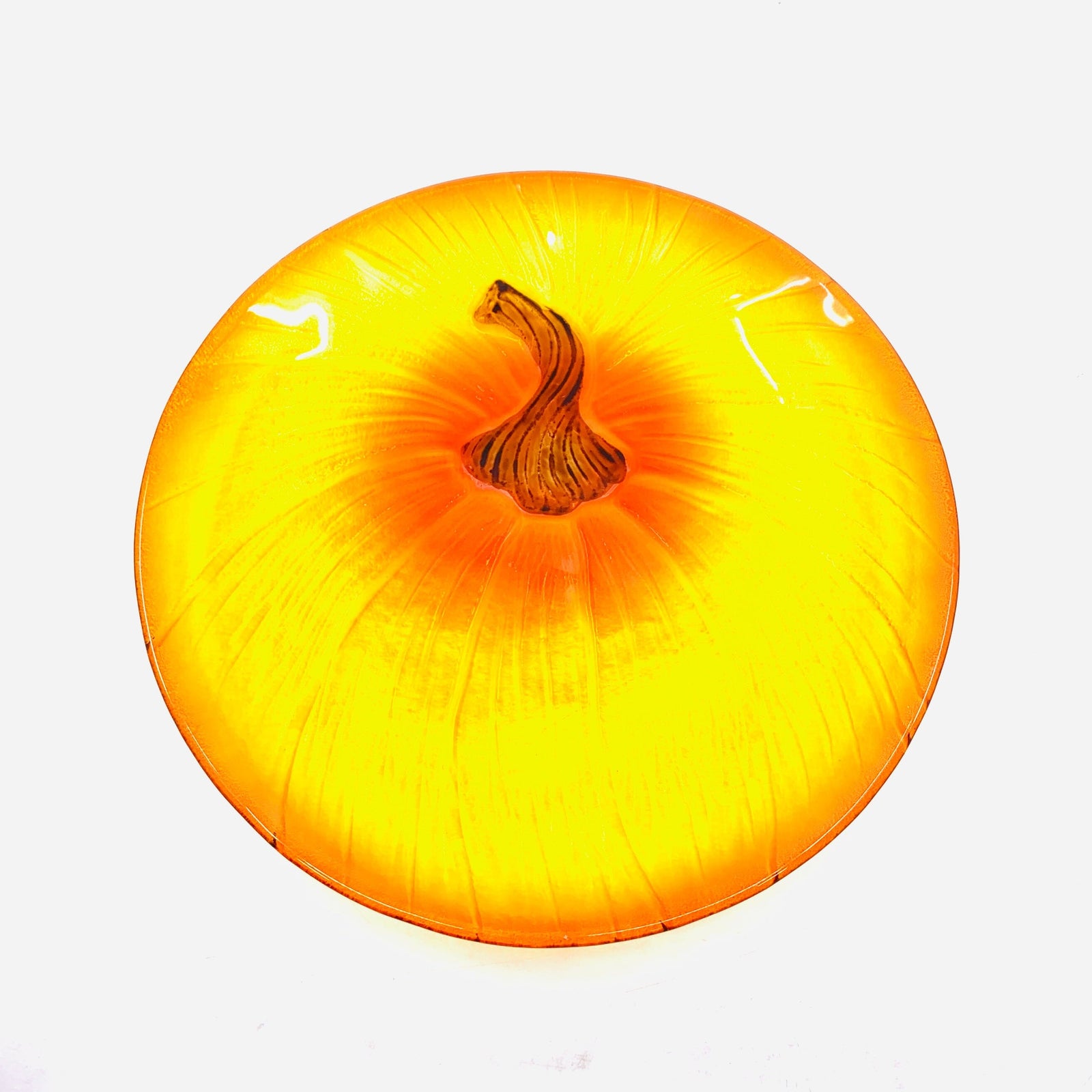 Glass Fusion Plate Large, Pumpkin Head 52 C&F Enterprises 