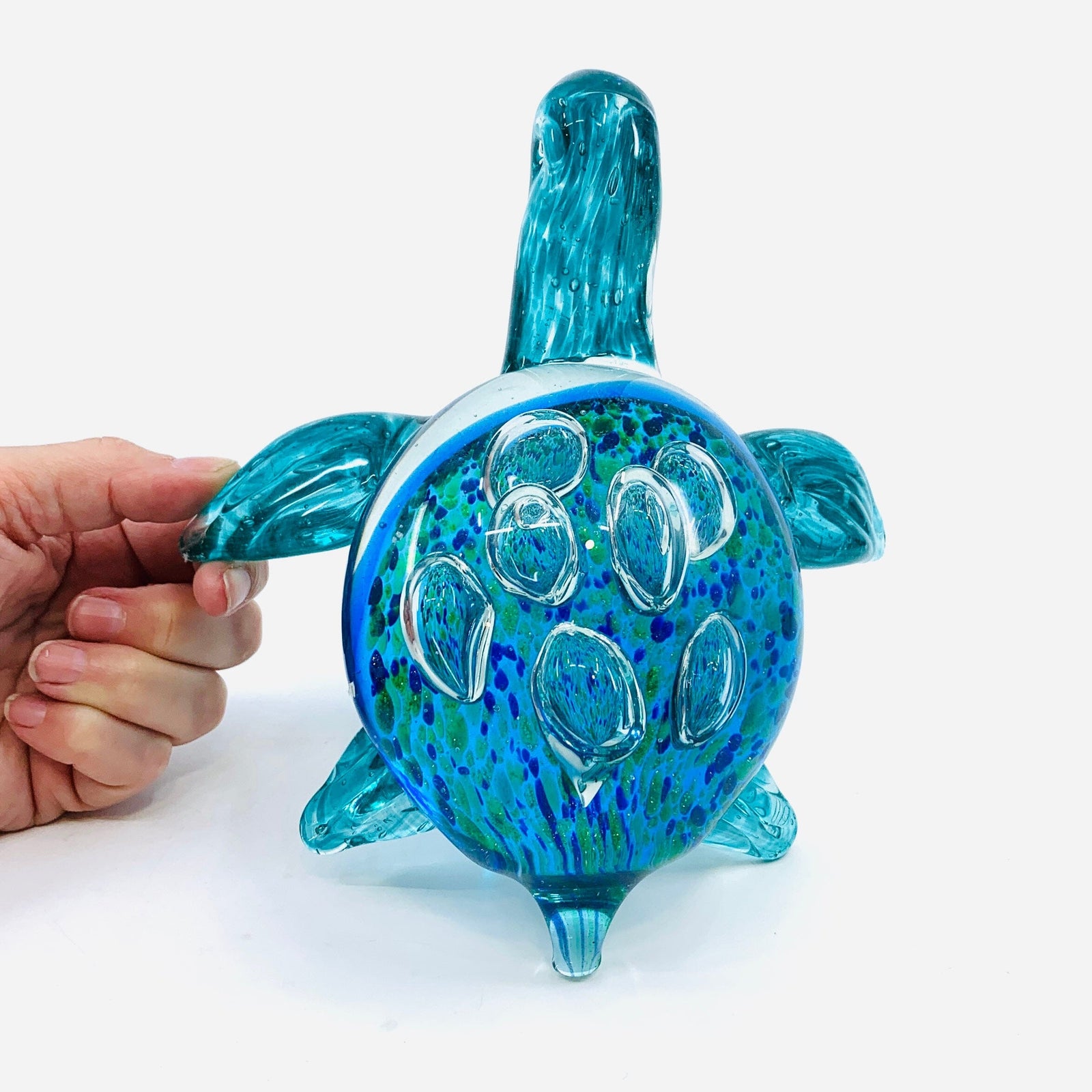 Glass Turtle Paperweight Decor Chesapeake Bay 