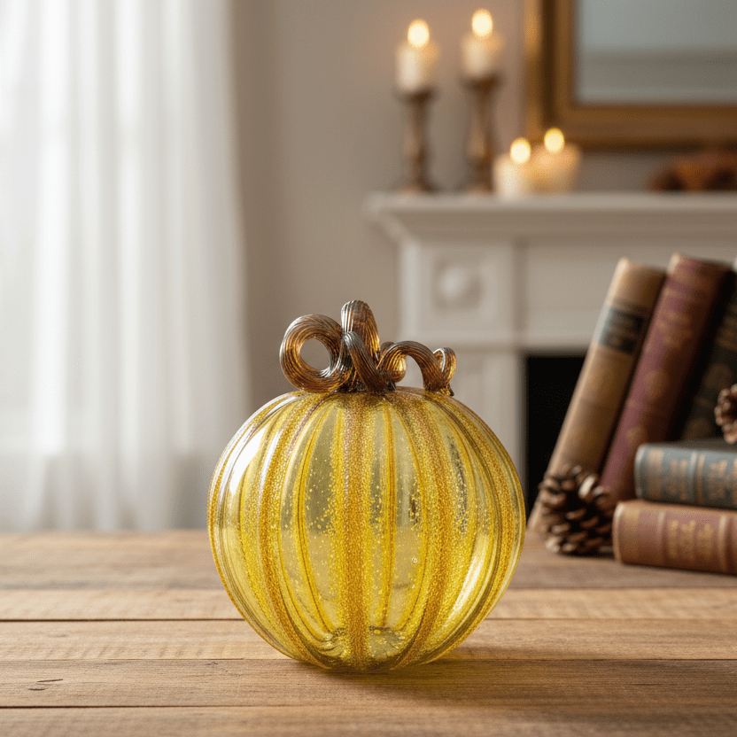 Daily Pumpkin 3305 Large Gabby Luke Adams Glass Blowing Studio 