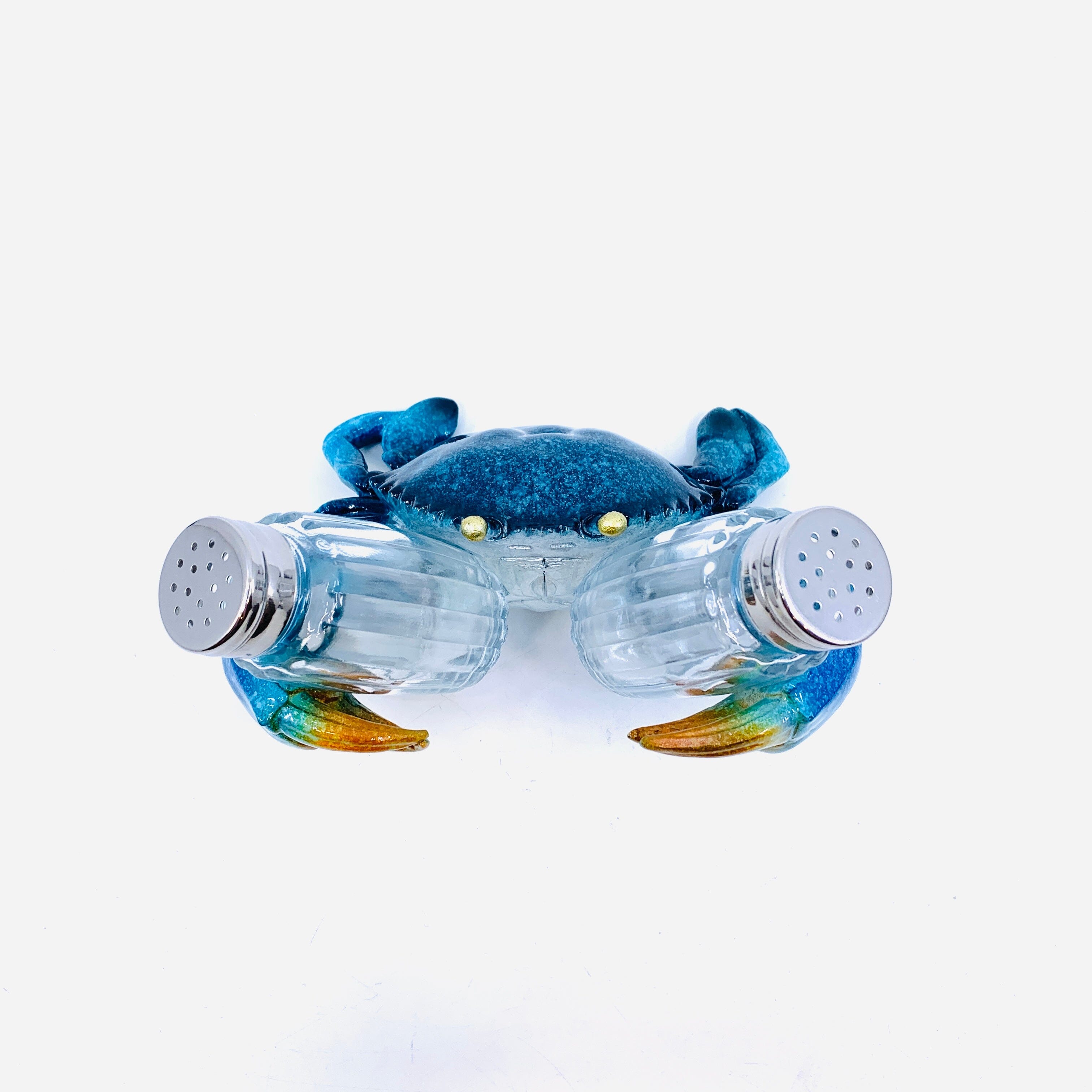 Blue Crab Salt and Pepper Shaker - Luke Adams Glass Blowing Studio