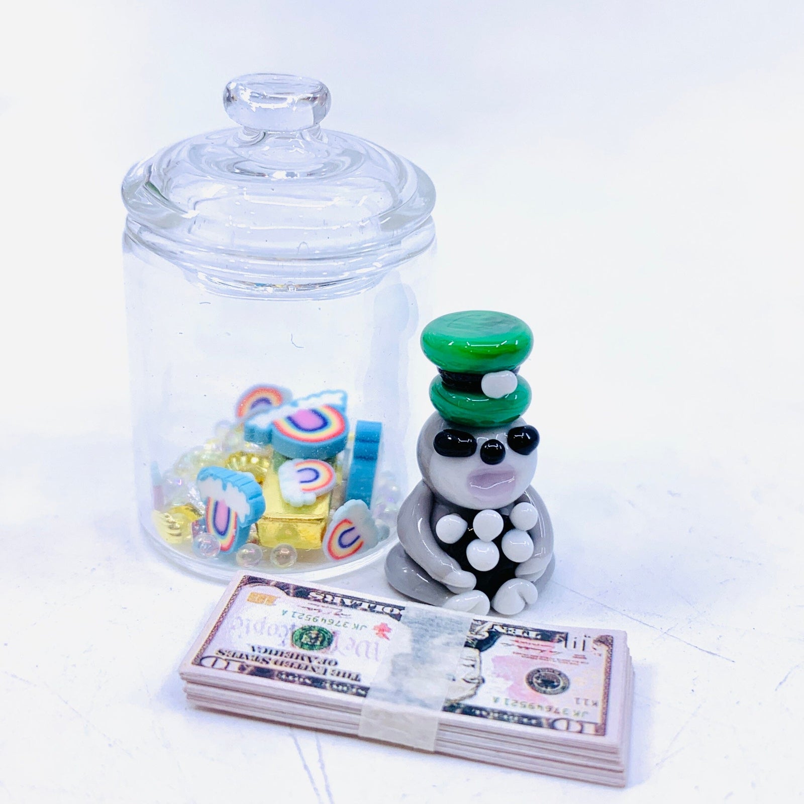 Tiniest Glass Pot of Gold Miniature - 