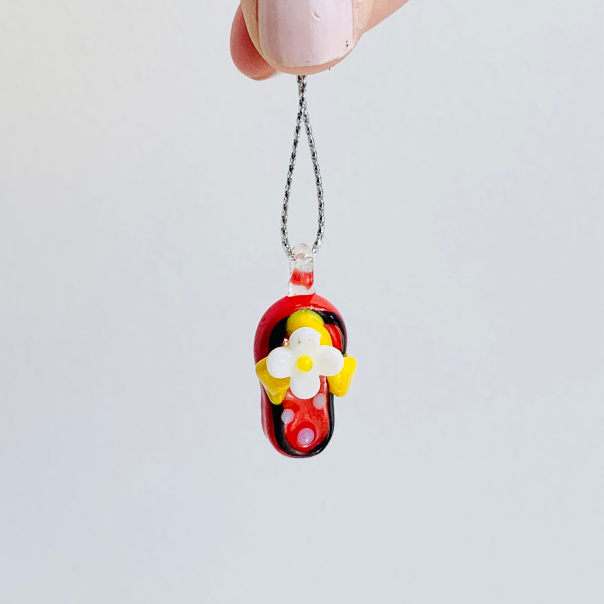 Glass Flip Flop Charms