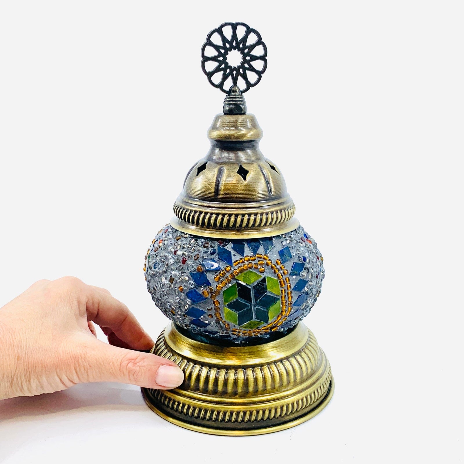 Turkish Mosaic Mini Lamp, 4 Decor Natto USA 