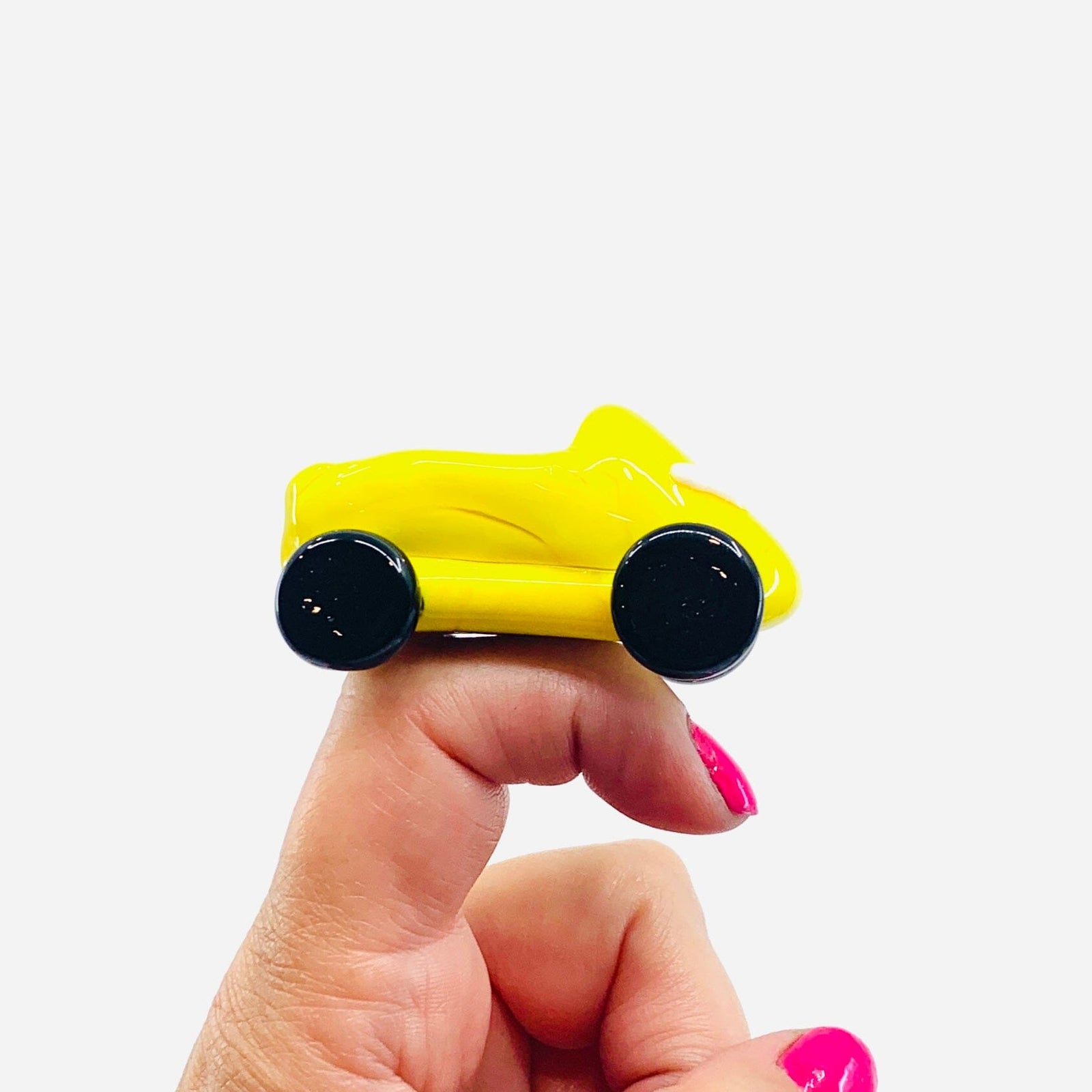 LAST ONE - Miniature Glass Yellow Cab Miniature Alex 