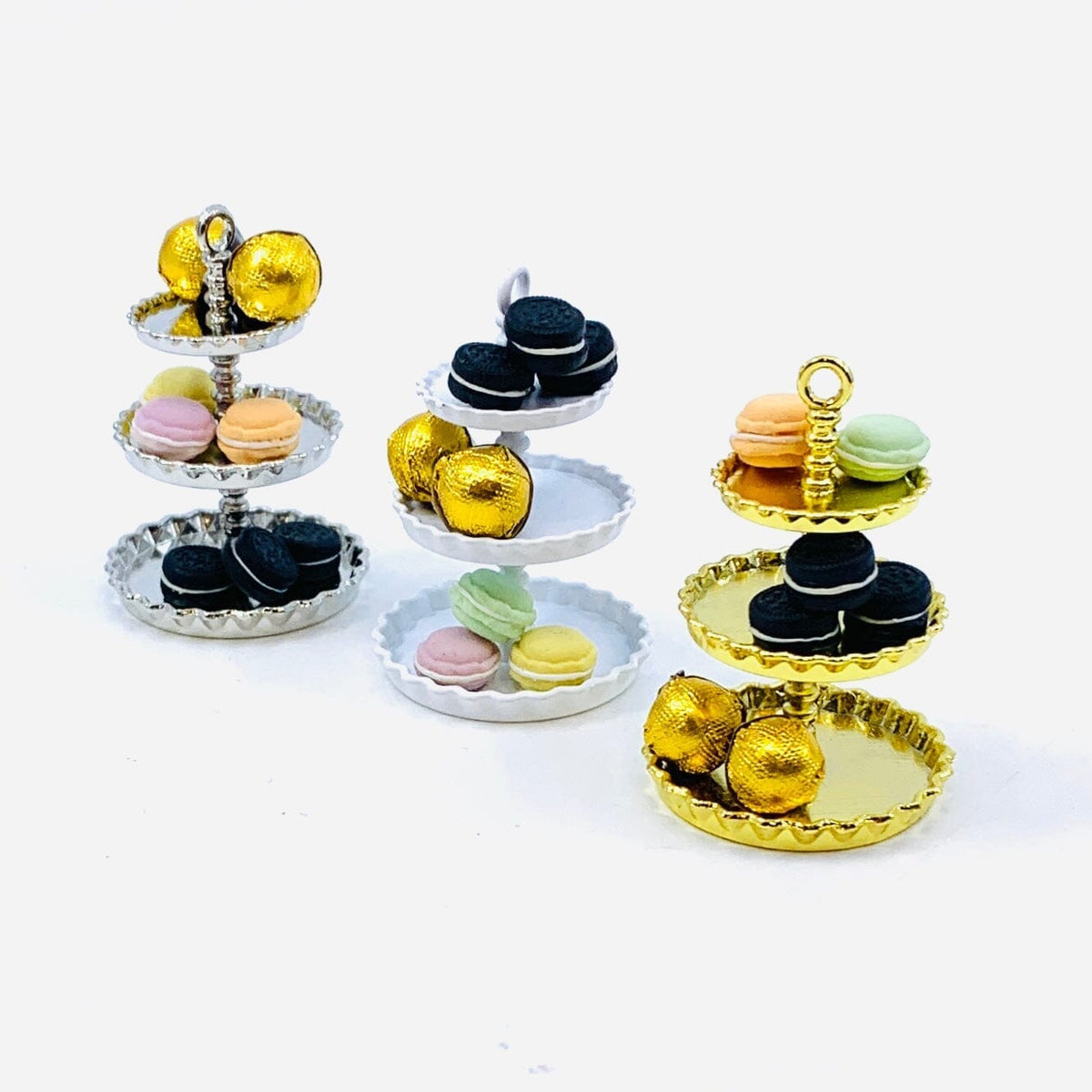 Tiniest Afternoon Tea Serving Stand, Silver Miniature - 