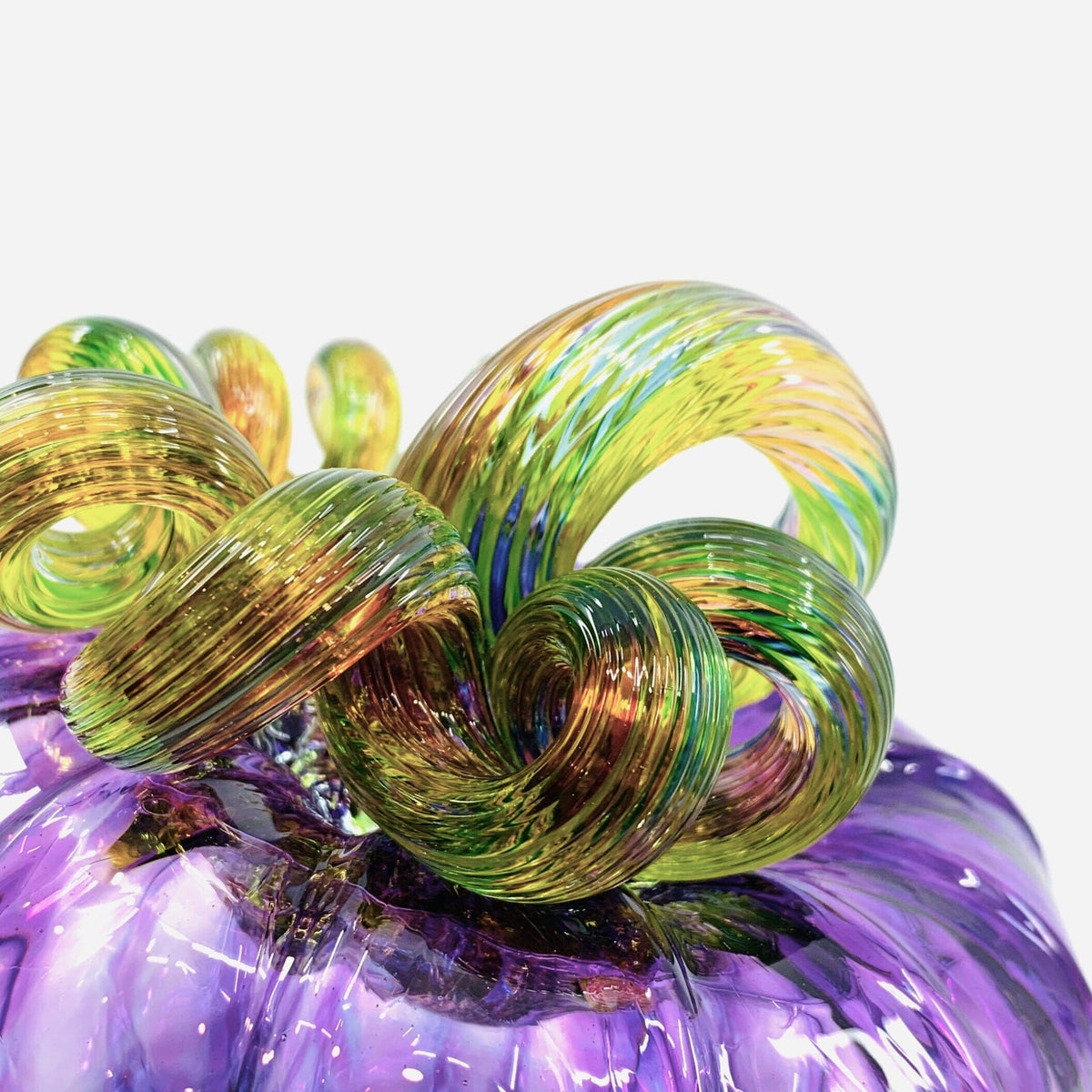 Daily Pumpkin 1104 Rainbow Stem Squat Gabby Luke Adams Glass Blowing Studio 