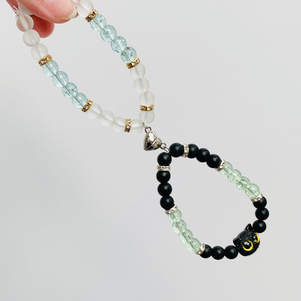 Cat Couples Magnetic Bracelet Set Jewelry Nihao 