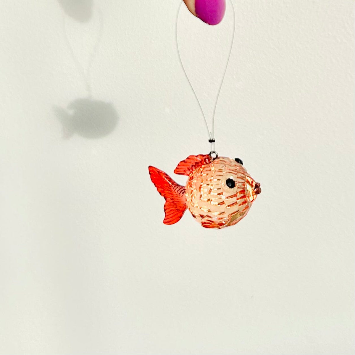 Crystal Acrylic Fish Ornament, Orange Ornament GANZ 