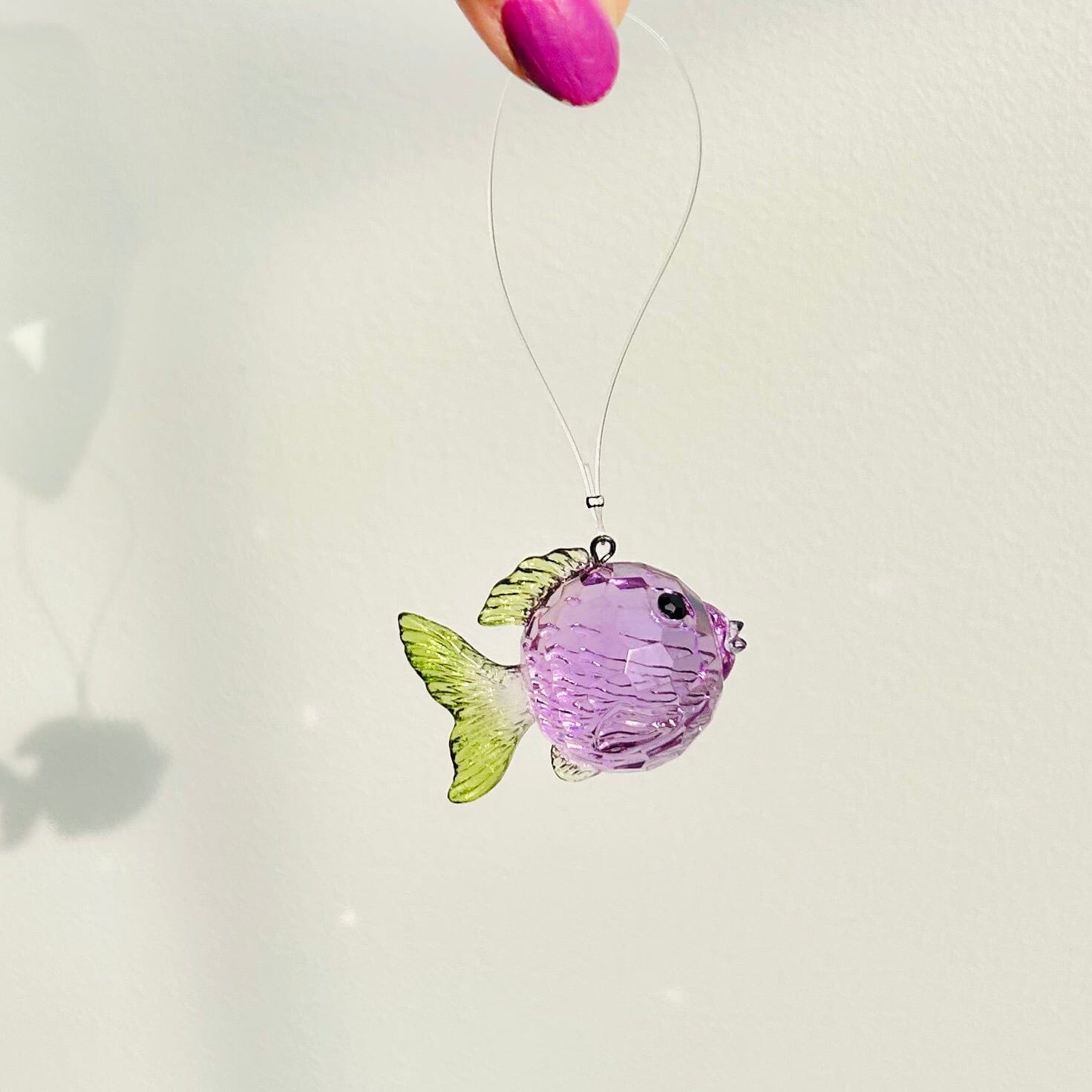 Crystal Acrylic Fish Ornament, Purple Ornament GANZ 