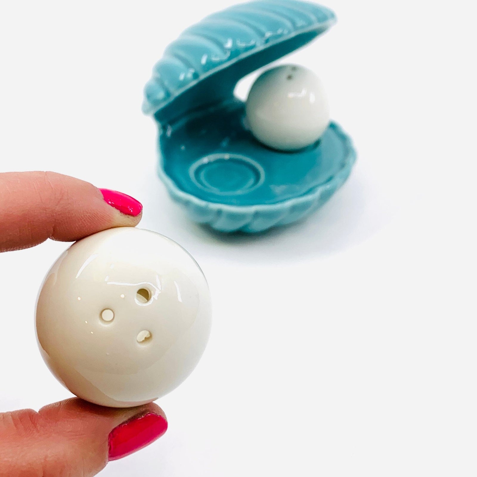 Ceramic Shell Salt and Pepper Shakers Creative Co-op 