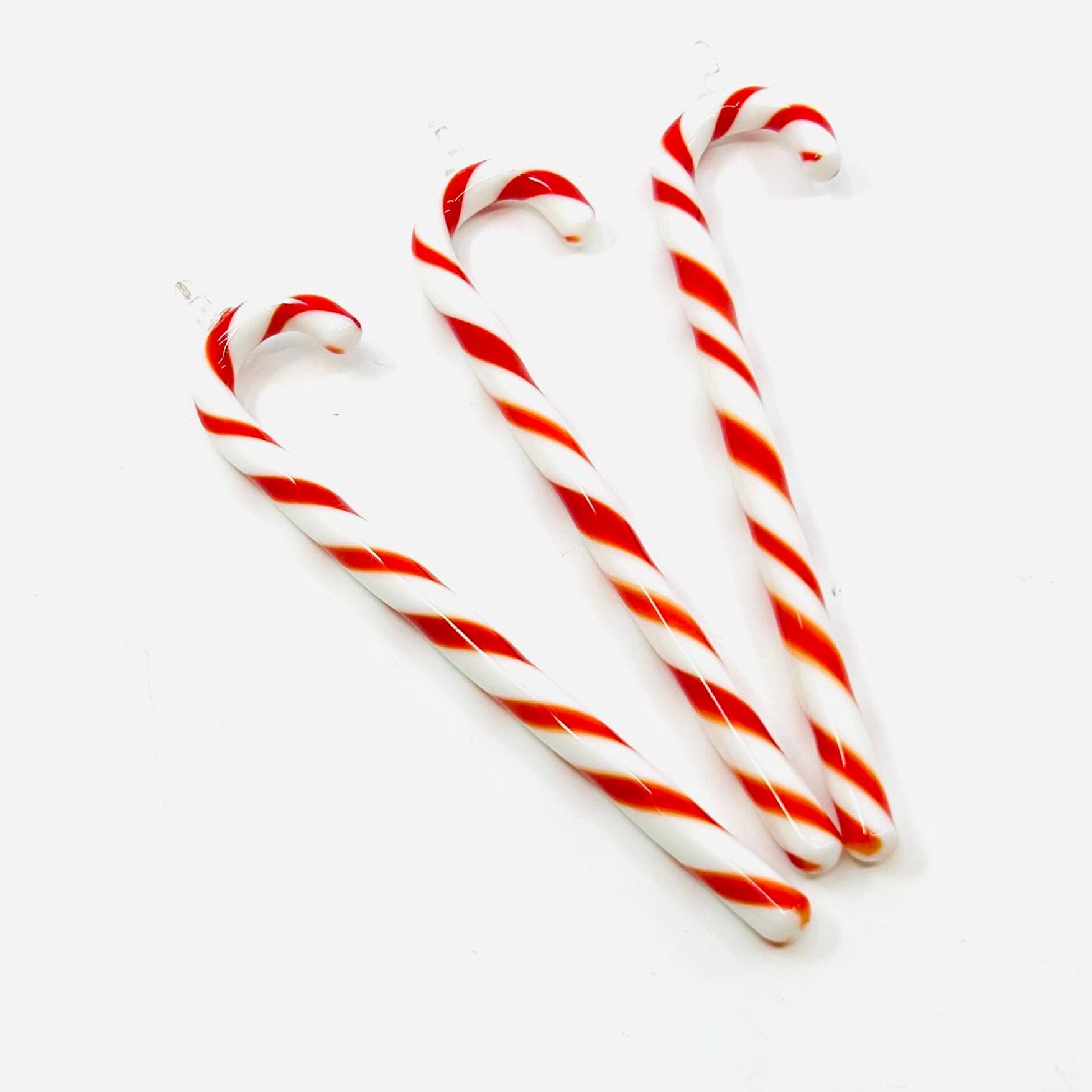 Glass Candy Cane Ornament 238, Peppermint Holiday - 