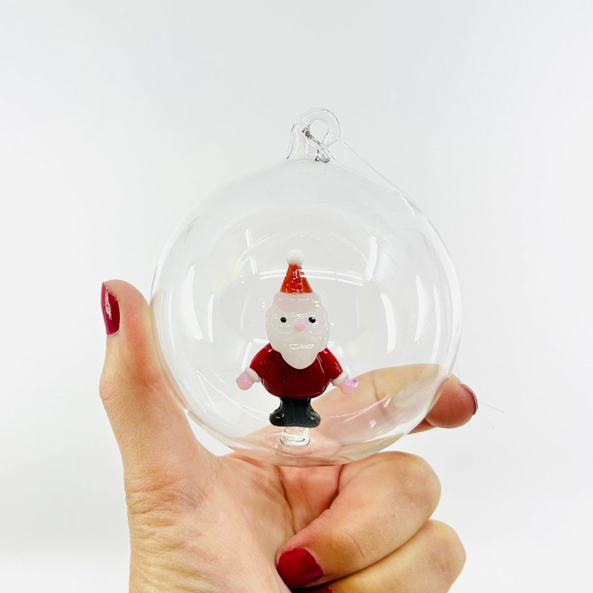 Glass Icon Ornament, Santa ICHENDORF 