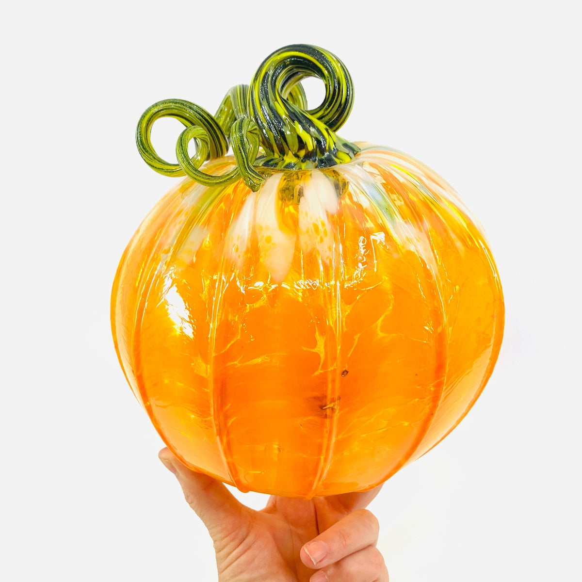 Daily Pumpkin 649 Large Gabby Luke Adams Glass Blowing Studio 