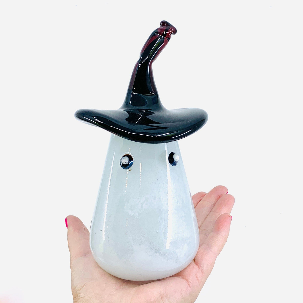 Small Hand Blown Glass Ghost Diamond Star 