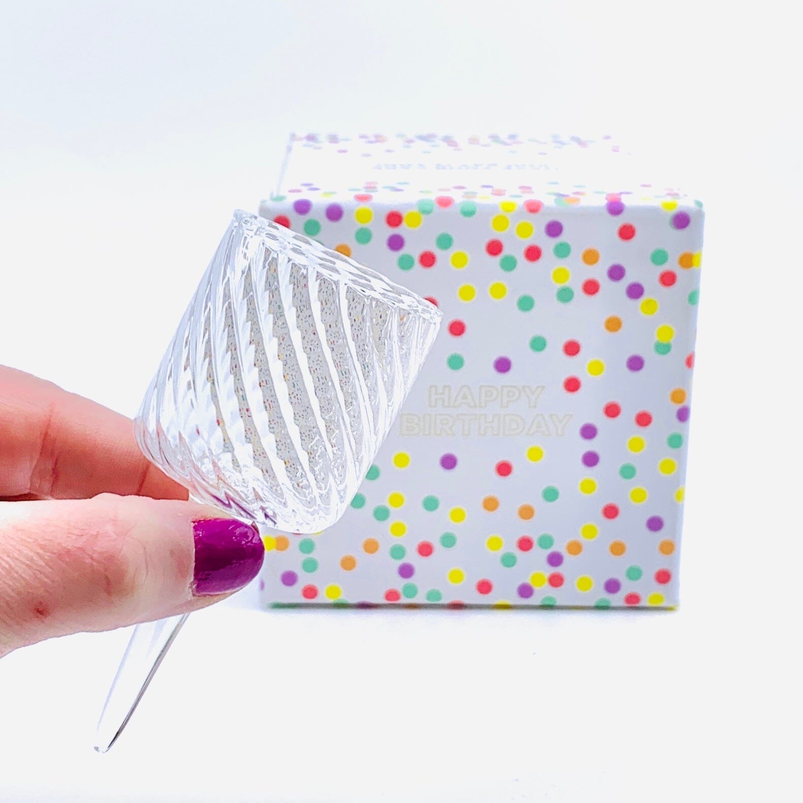 Hand Blown Cupcake Shot Glass Two's Company 