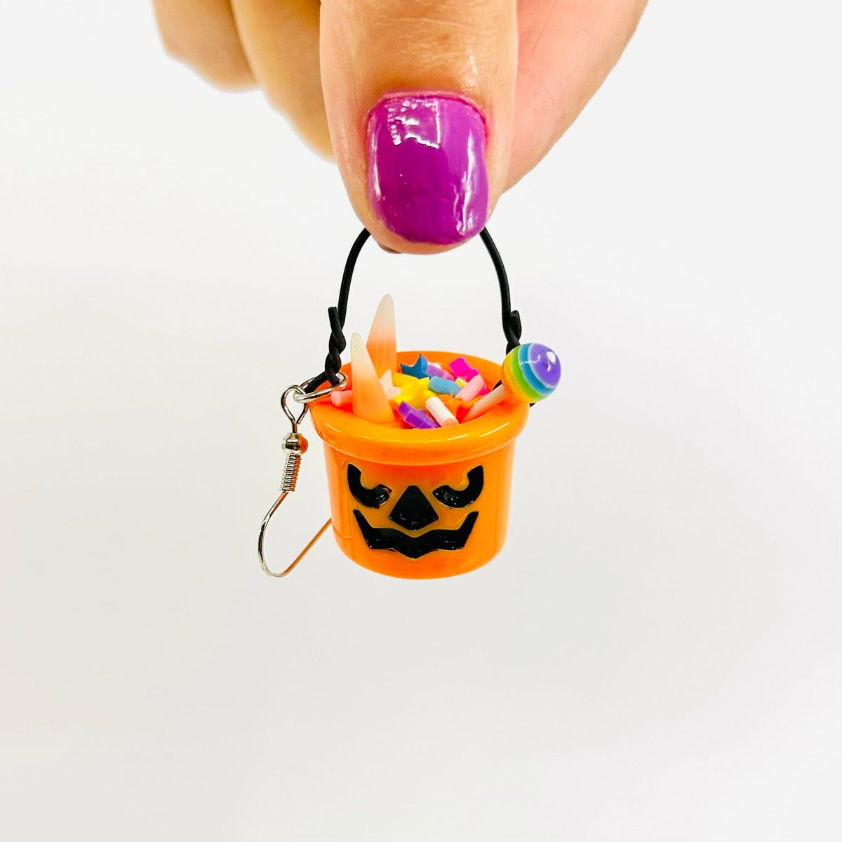 Halloween Bucket Earrings, Punk - 
