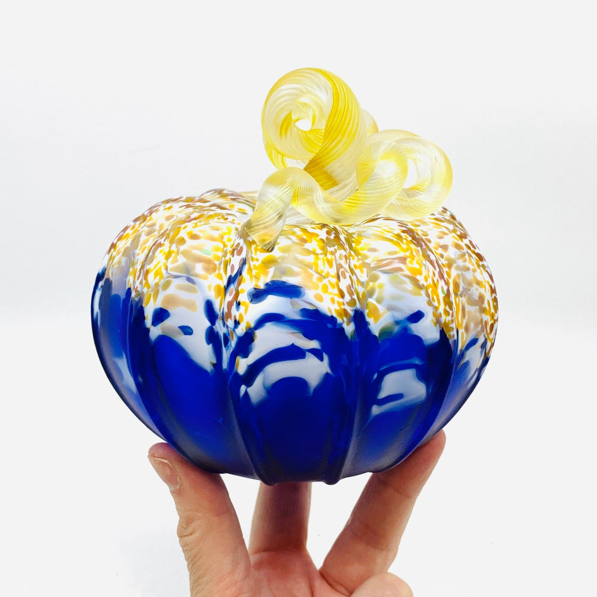Matte Coastal Squat Pumpkin Inspo Luke Adams Glass Blowing Studio Cobalt 
