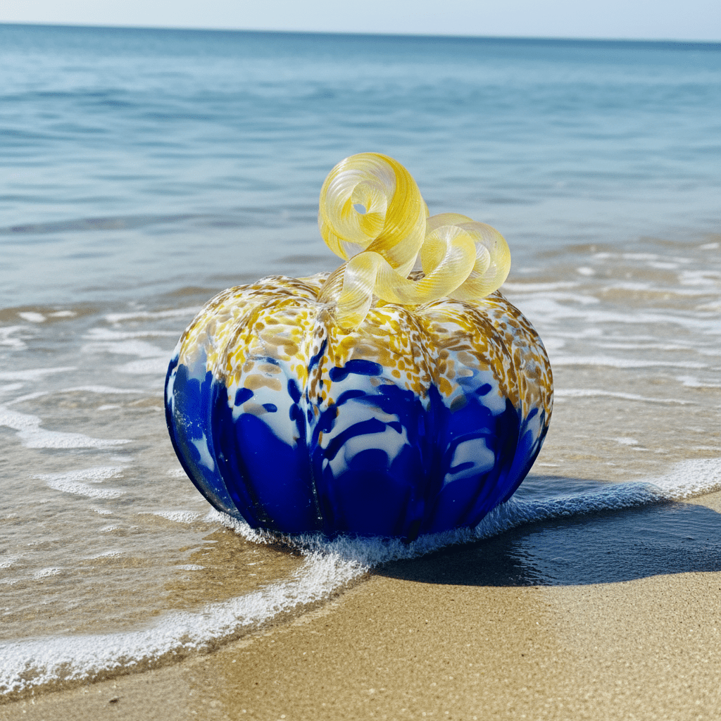 Matte Coastal Squat Pumpkin Inspo Luke Adams Glass Blowing Studio 