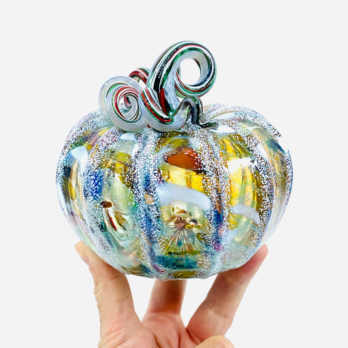 Daily Pumpkin 1728 Holiday Snowfall Squat Gabby Luke Adams Glass Blowing Studio 