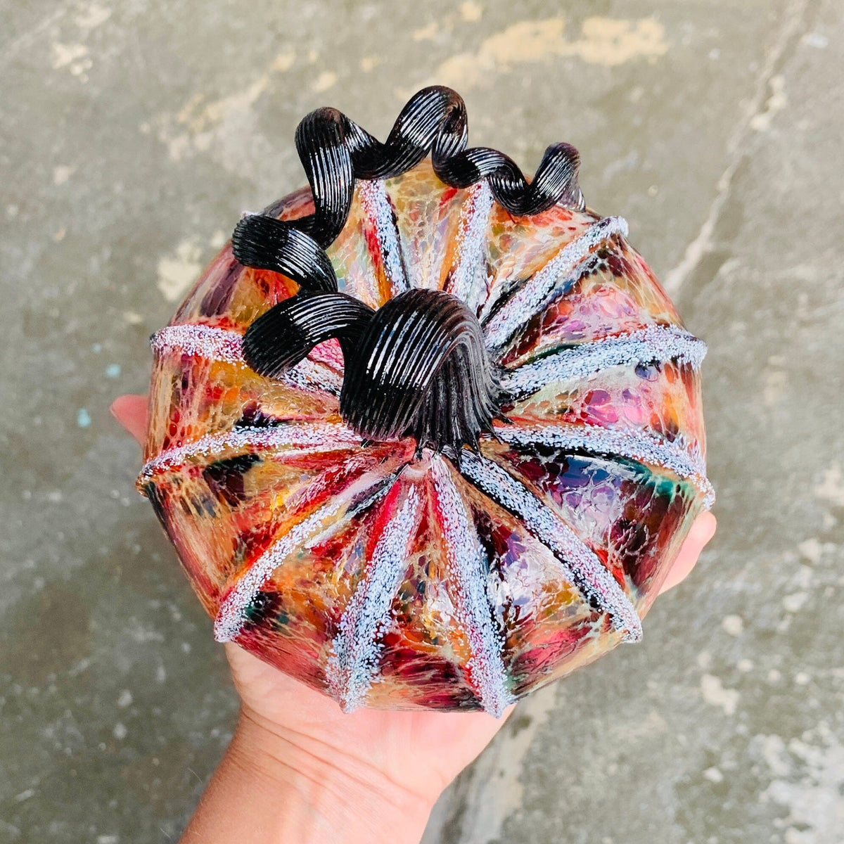 Best Pumpkin of The Day 3807 Fall Jumbo Squat Gabby Luke Adams Glass Blowing Studio 