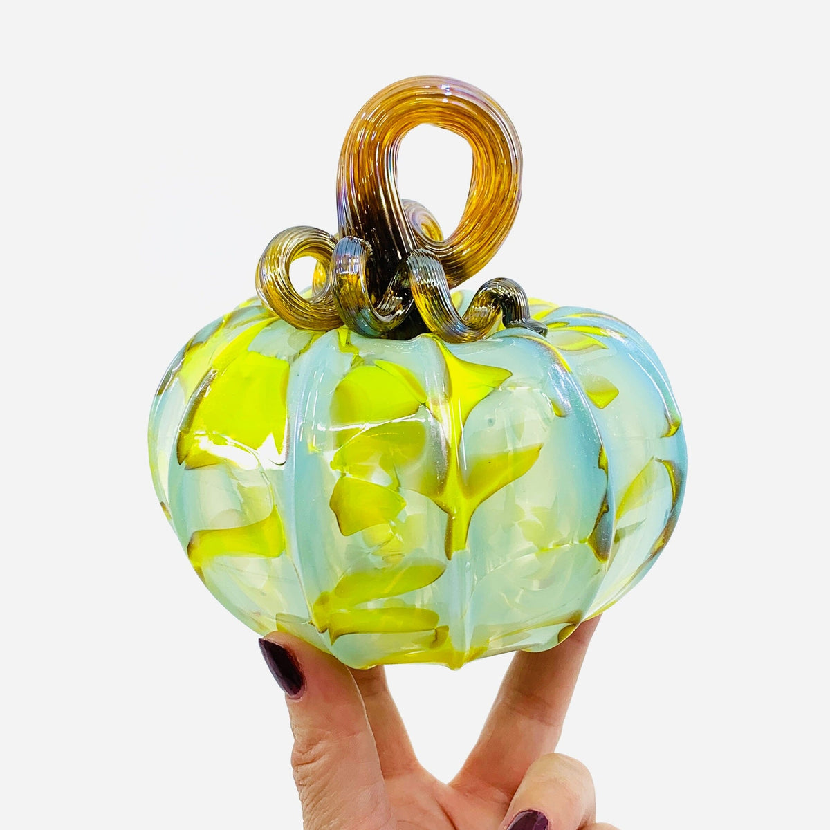 Daily Pumpkin 3923 Fall Squat Gabby Luke Adams Glass Blowing Studio 