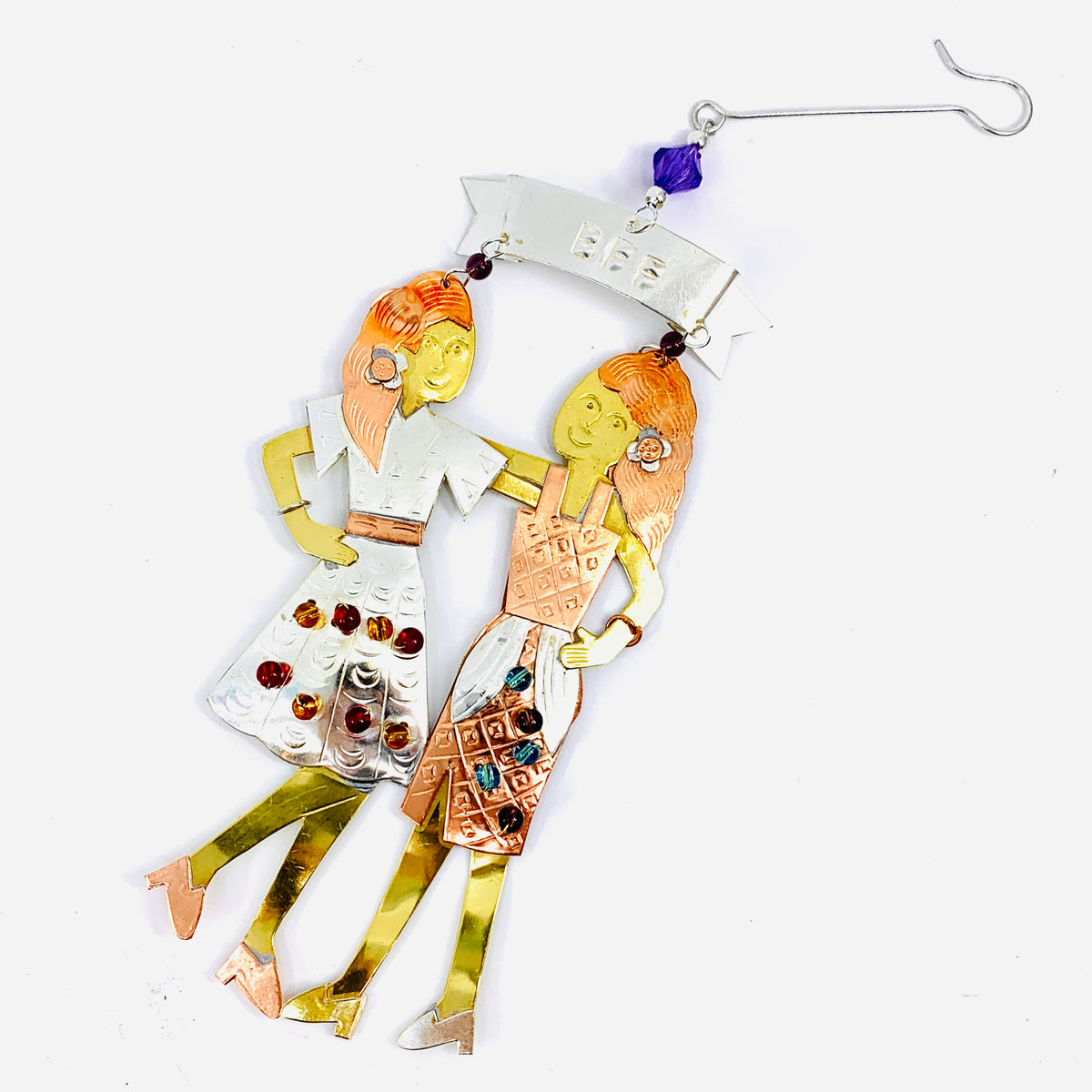 Mixed Metal Ornament, BFF'S