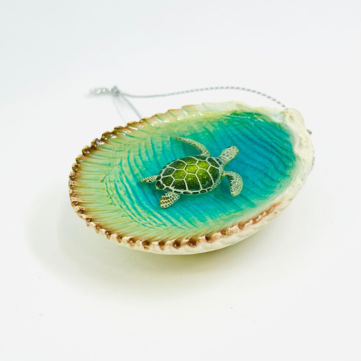 Sea Turtle in Shell Ornament Chesapeake Bay 