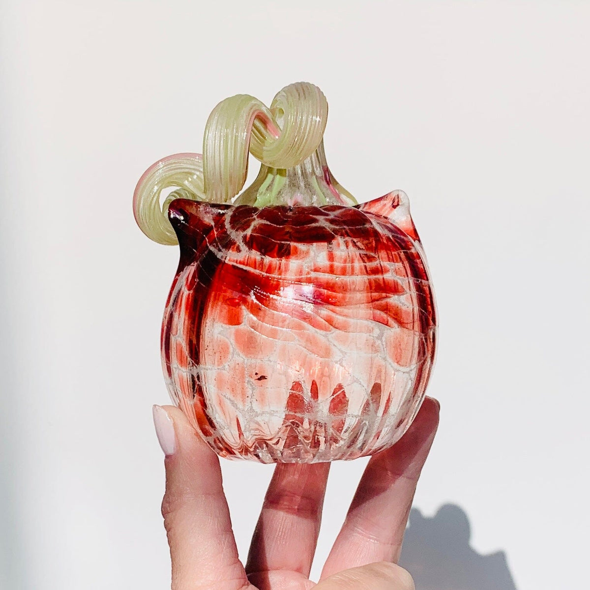 Glow Catkin 1207 Daily Pumpkin Luke Adams Glass Blowing Studio 