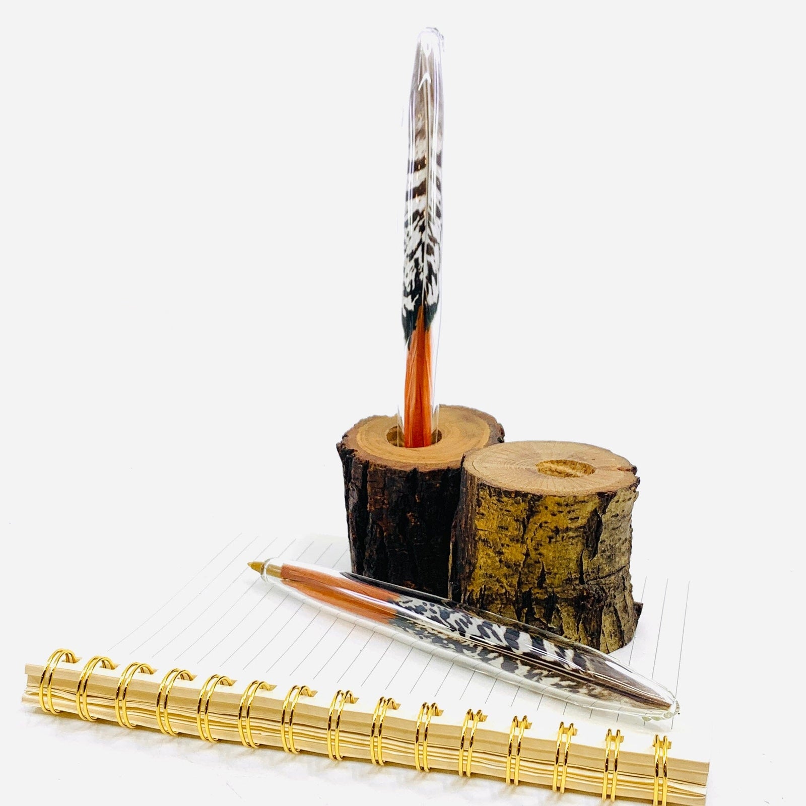 Wooden Pen Holder TriSymbolize Glass 