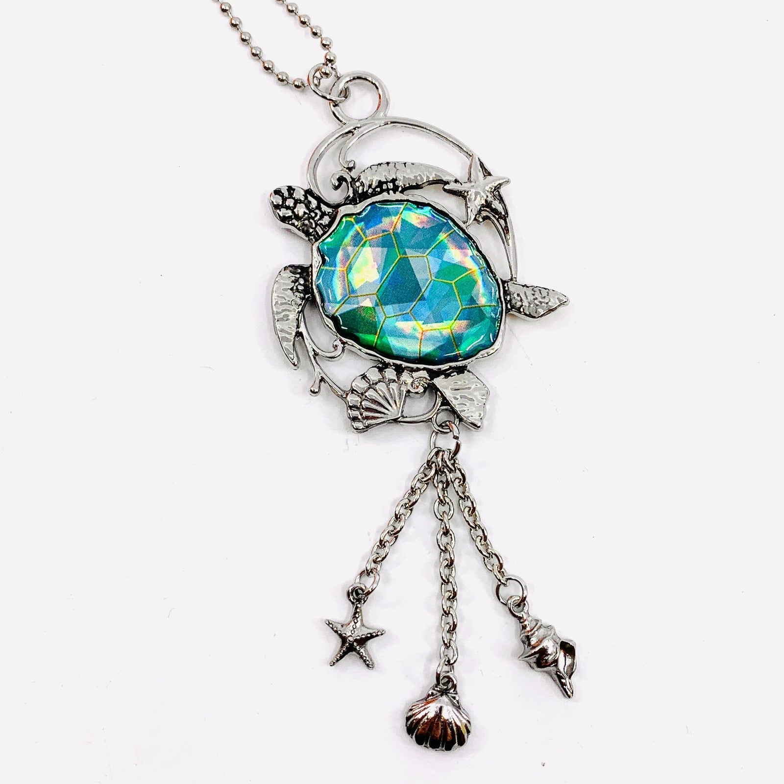 Sea Turtle Shimmer Car Charm Ornament GANZ 