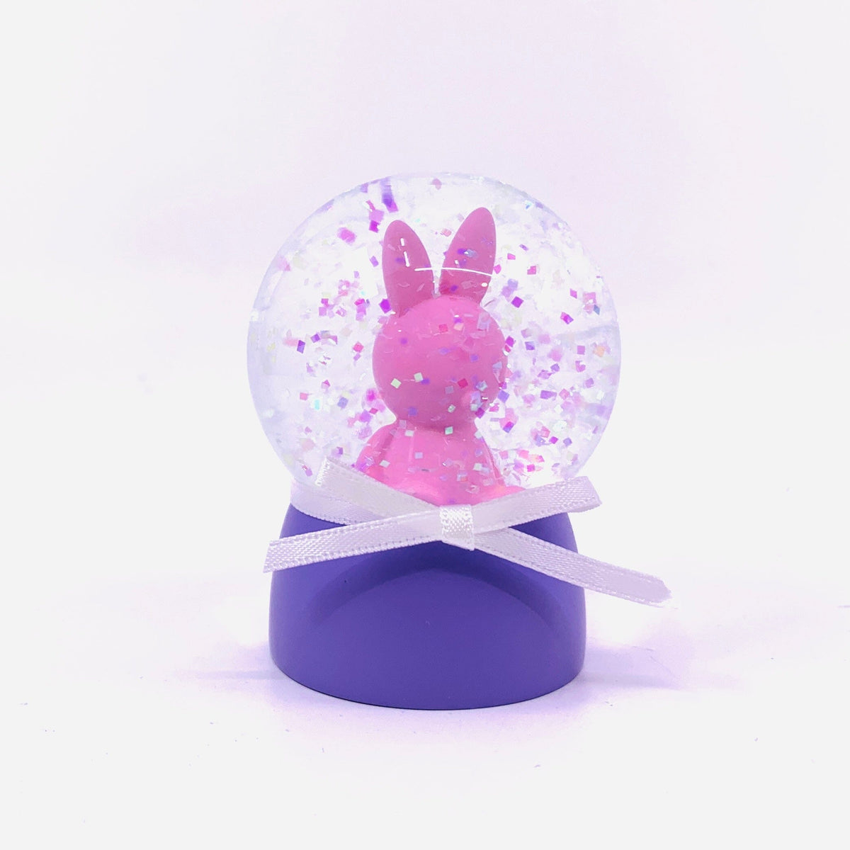 Glass Bunny Snow Globes, Hot Pink One Hundred 80 Degrees 