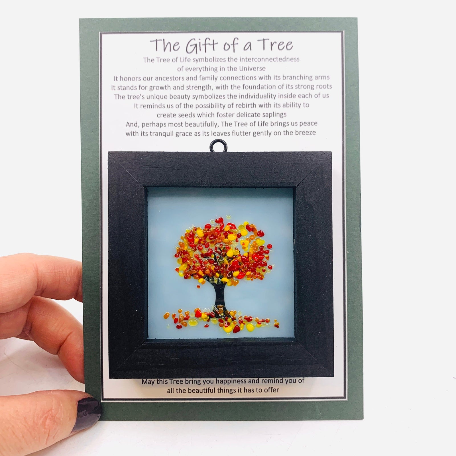 Fused Glass Tree of Life Shadow Box 59 Decor Glimmer Glass Gifts 