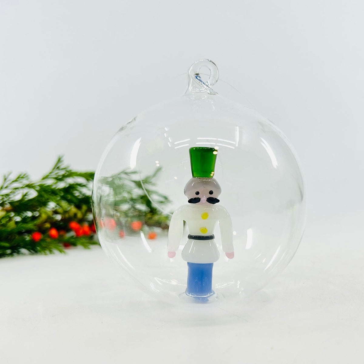 Glass Icon Ornament, Solider ICHENDORF 