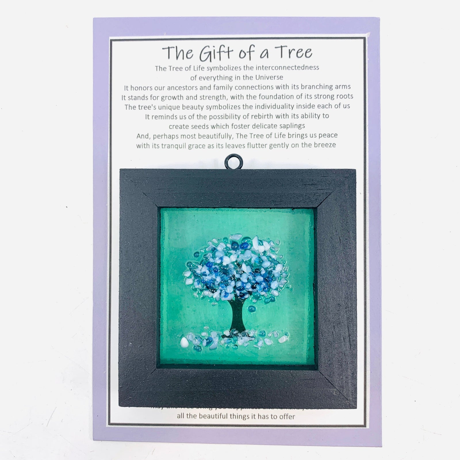 Fused Glass Tree of Life Shadow Box 229 Decor Glimmer Glass Gifts 