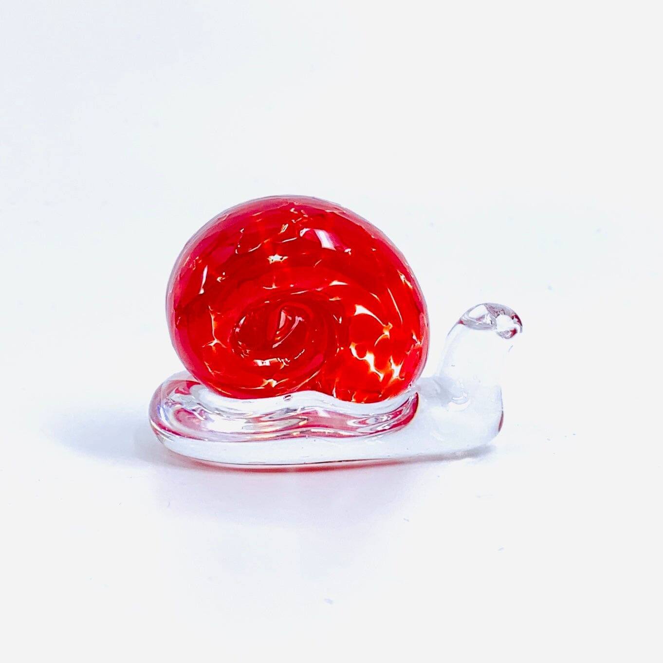 Glass Snail, Red Miniature Henrietta Glass 