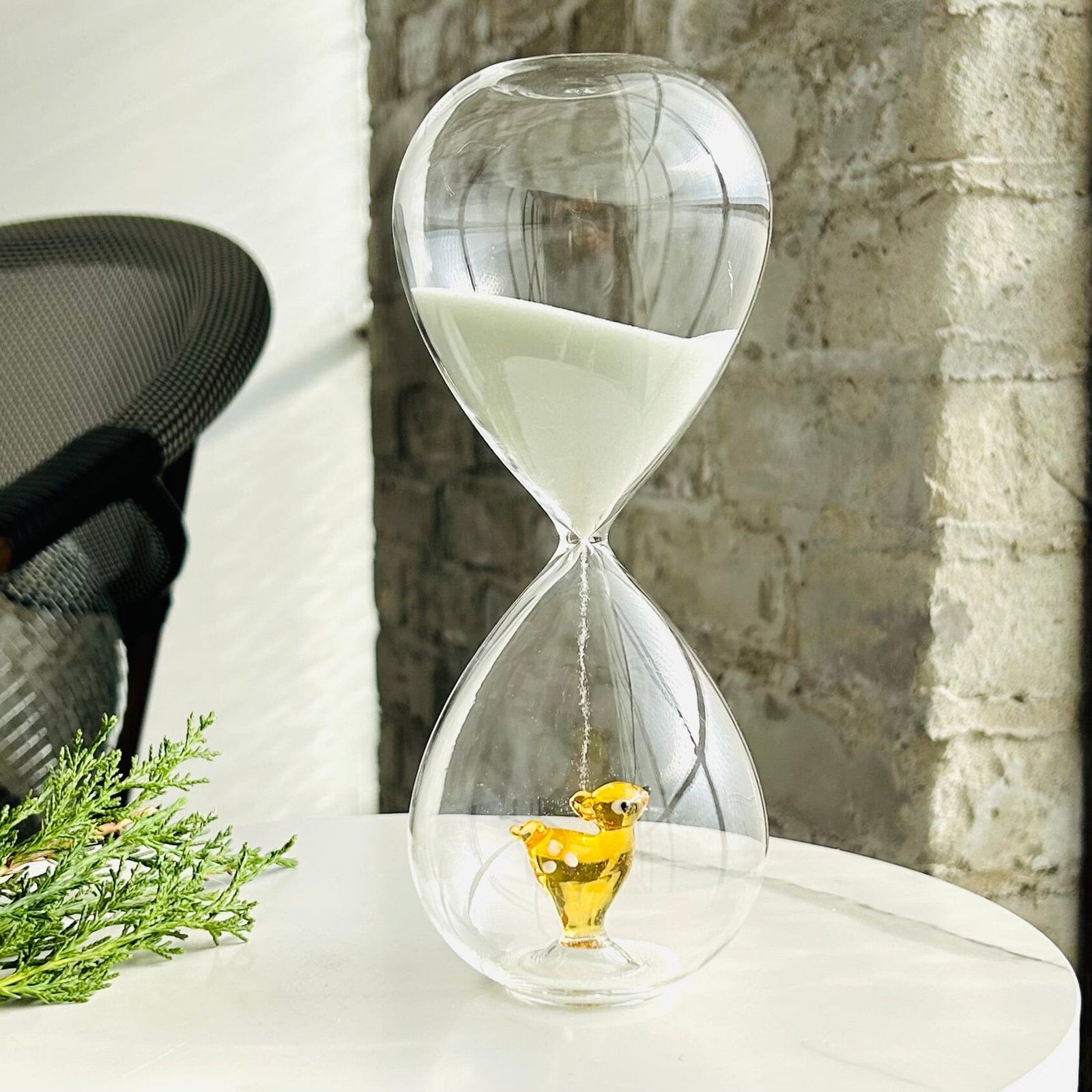 Glass Icon Reindeer Hourglass ICHENDORF 