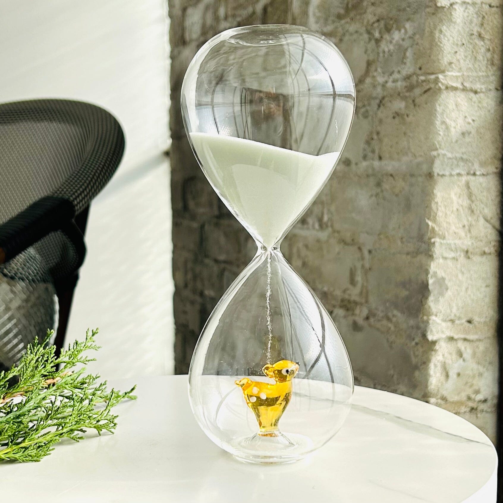 Glass Icon Reindeer Hourglass ICHENDORF 