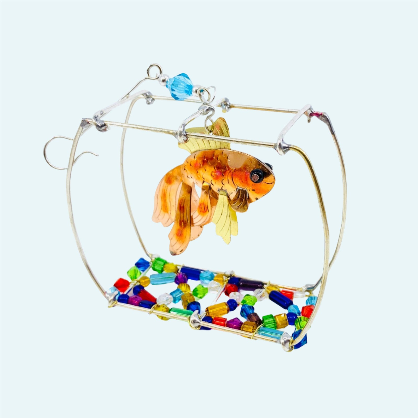 Mixed Metal Ornament, Goldfish Bowl 2 Ornament Pilgrim Imports 