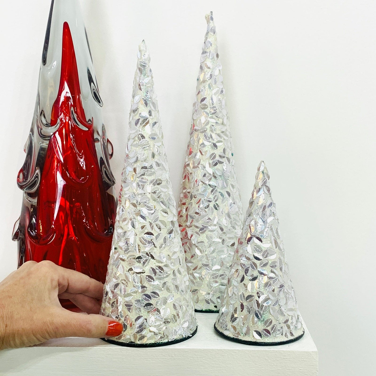 Beaded Holiday Trees Diamond Star 