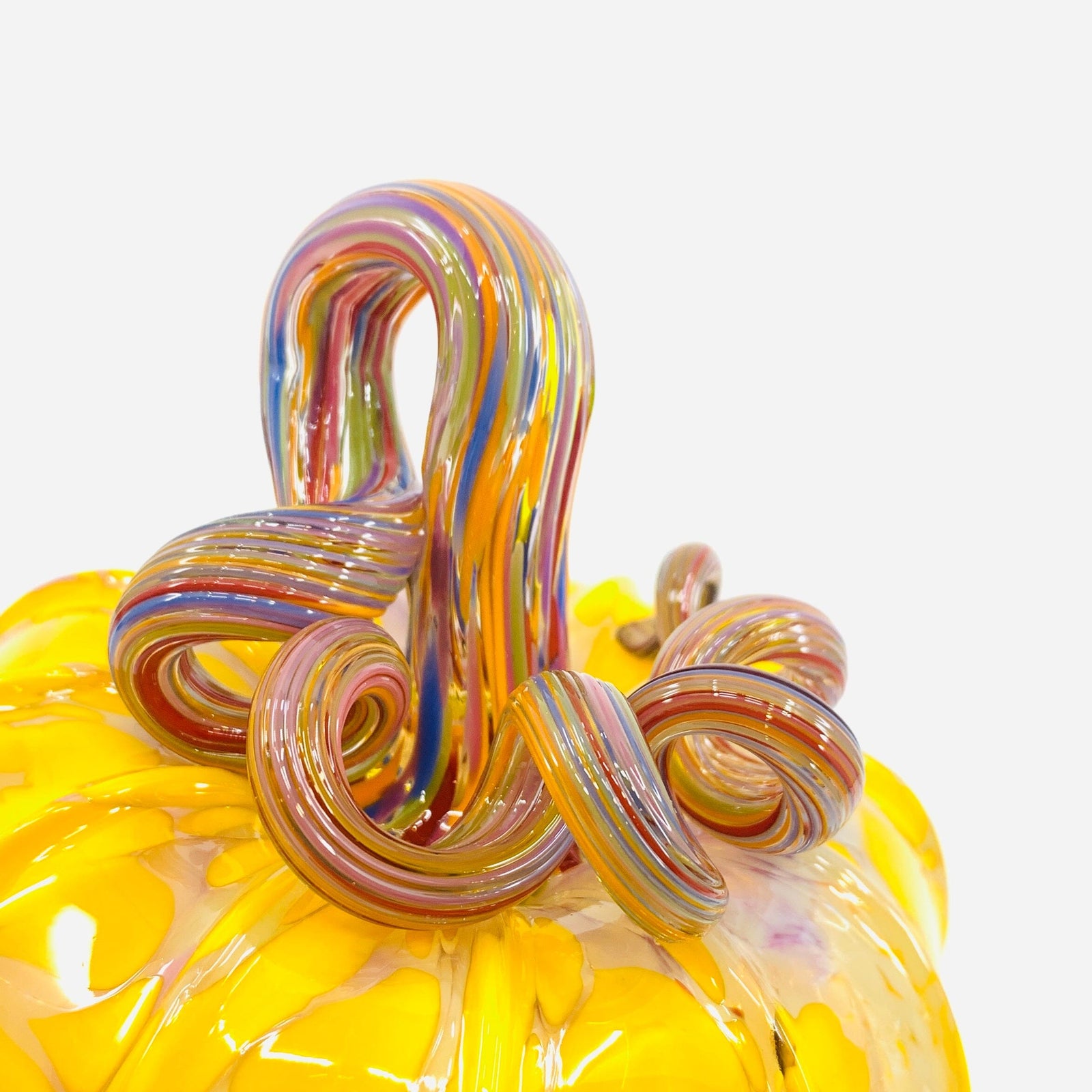 Daily Pumpkin 2823 Color-Twist Stem Squat Gabby Luke Adams Glass Blowing Studio 