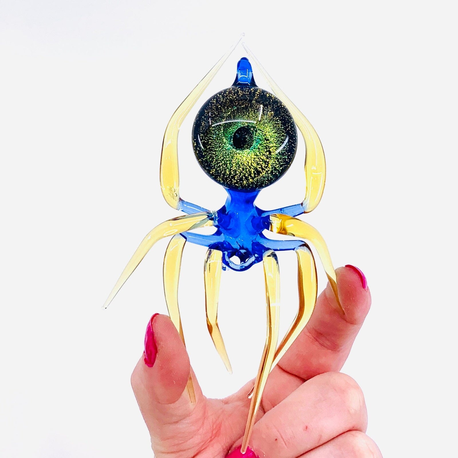 Glass Galaxy Spider Ornament, 26 Ornament WGK Glass Art Inc 