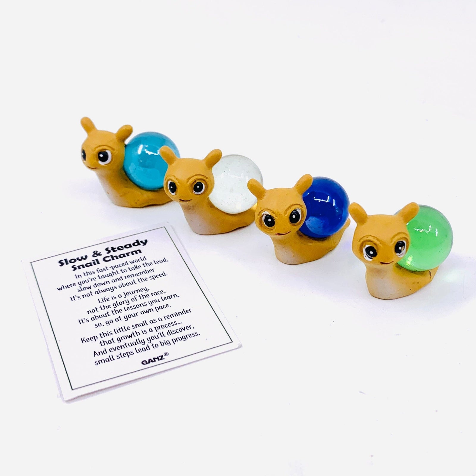 Slow & Steady Snail Charm - PT 127 Miniature GANZ 