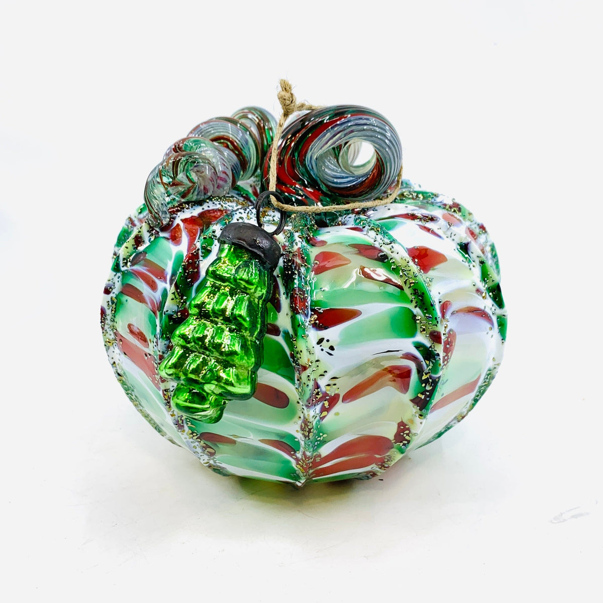 Daily Pumpkin 2137 Holiday Squat and Mercury Tree Ornament Gabby Luke Adams Glass Blowing Studio 