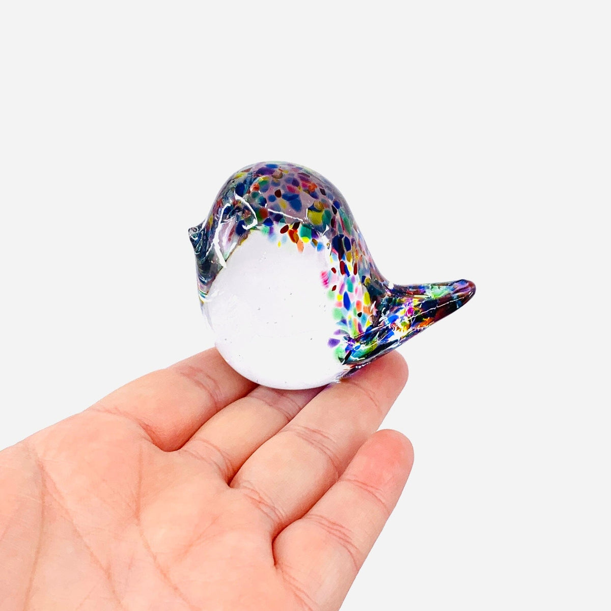 Little Glass Bird, Fiesta Confetti Miniature Henrietta Glass 