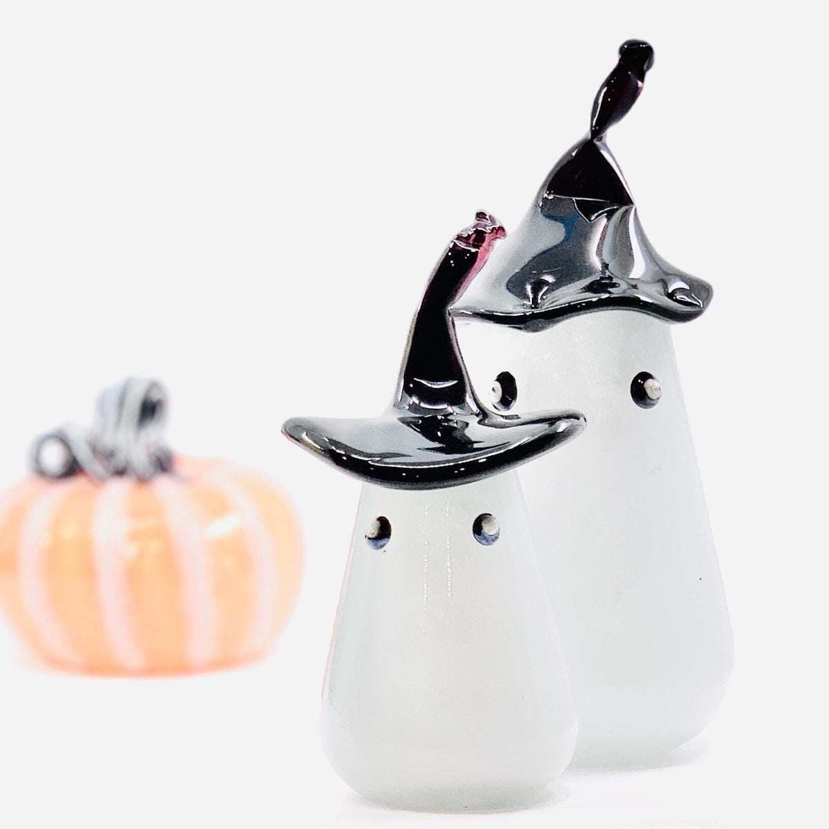 Large Hand Blown Glass Ghost Diamond Star 